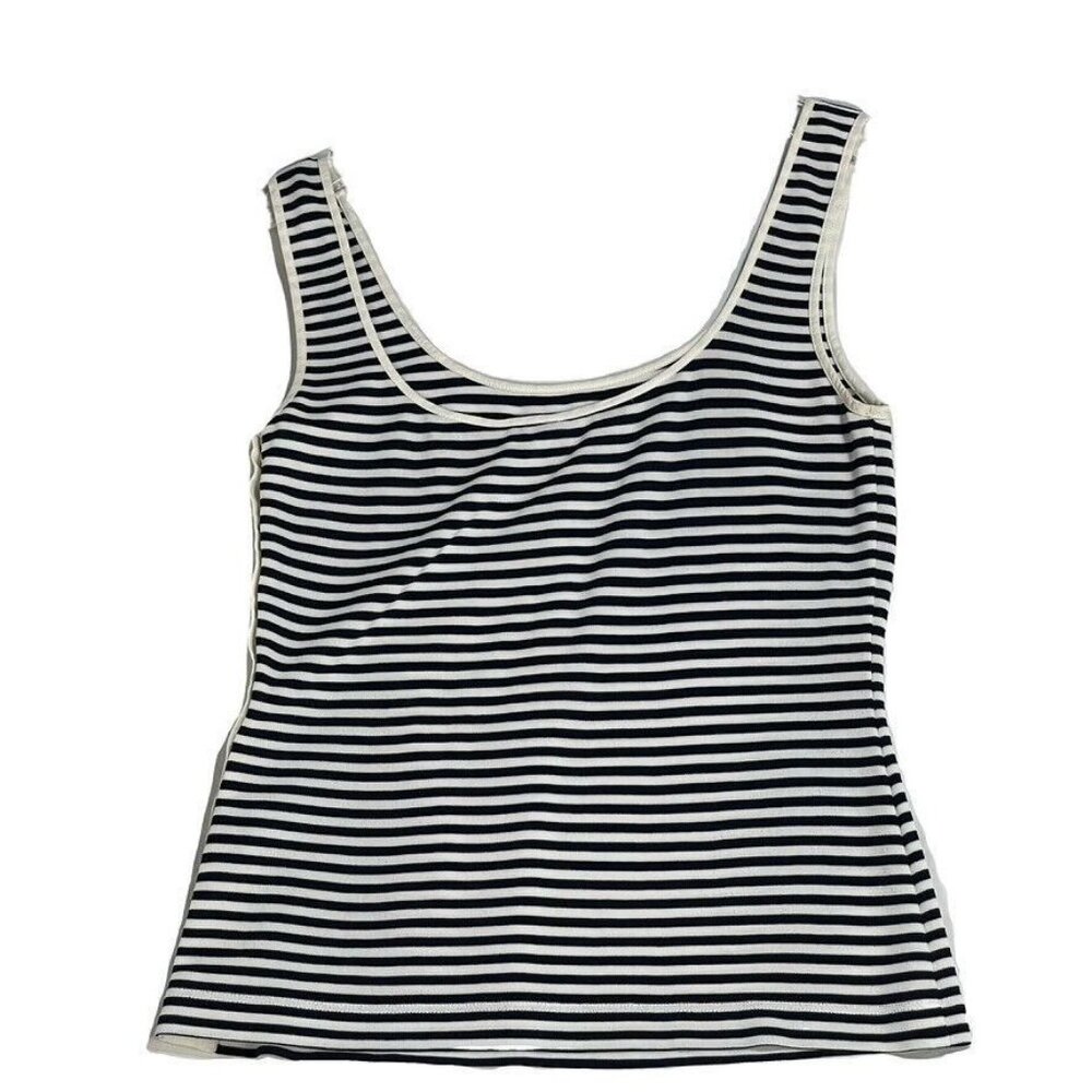 Ellen Tracy Womens Striped Sleeveless Top Size 4 Polyester Viscose - Picture 2 of 7